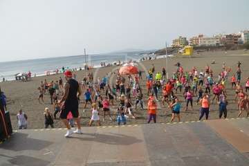 Clases magistrales de Zumba y Body Combat en Melenara (Foto TA)